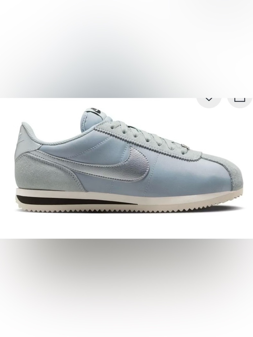 Nike Cortez Womens Low shoe Light pomice/ metallic silver
